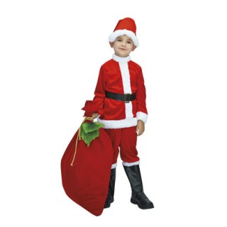 Costume enfant Père Noël velours
