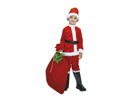 Costume enfant Père Noël velours