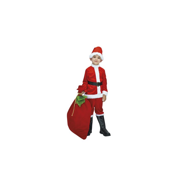 Costume enfant Père Noël velours