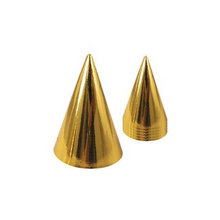 6 chapeaux pointus or