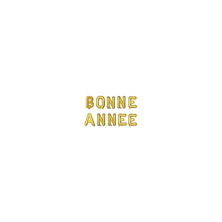 Ballon aluminium Bonne année or