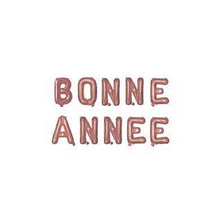 Ballon aluminium Bonne année rose gold