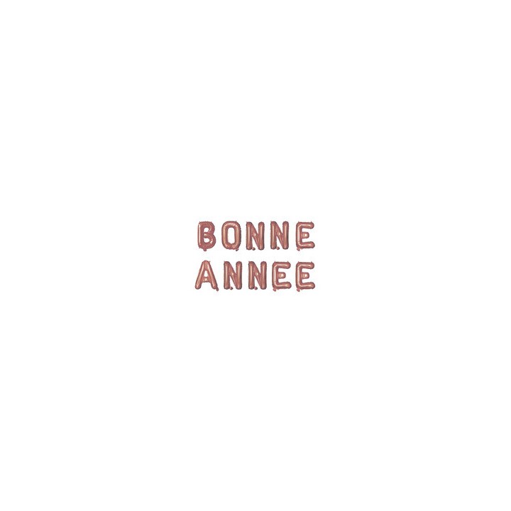 Ballon aluminium Bonne année rose gold