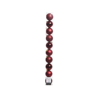 Boite 10 boules bordeaux