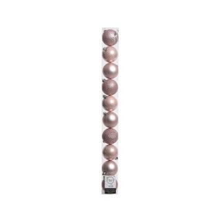 Boite 10 boules rose poudré