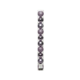 Boite 10 boules lilas givré