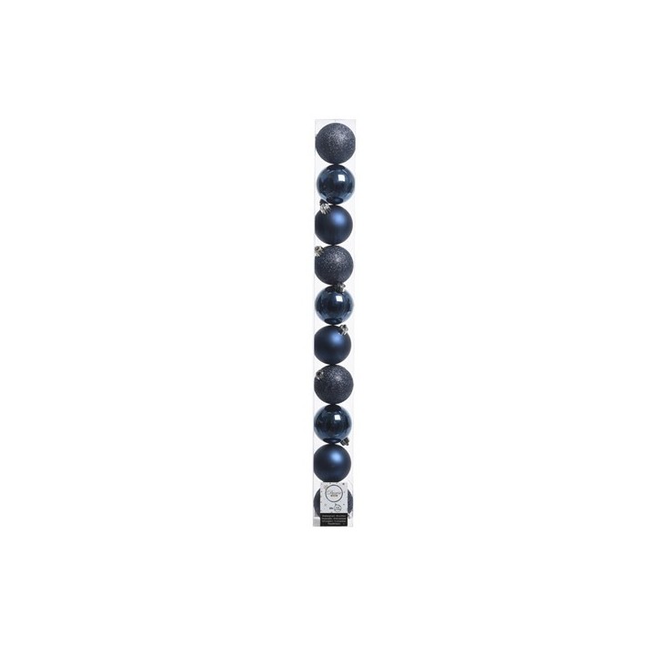 Boite 10 boules bleu nuit