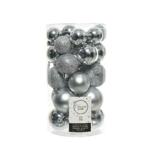 Boite 30 boules argent