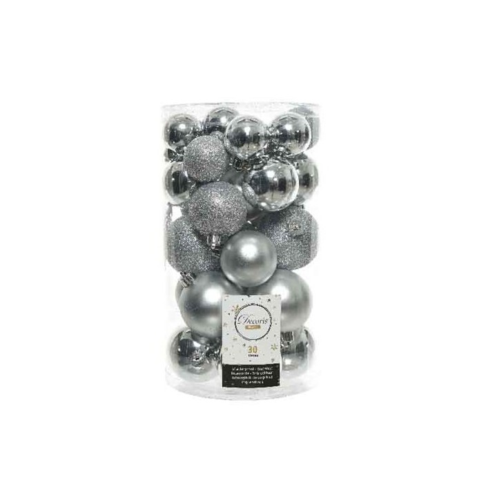 Boite 30 boules argent