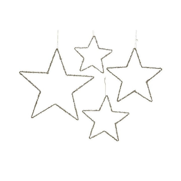 4 étoiles ajourées champagne