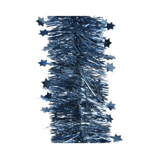 Guirlande lametta étoiles bleu nuit