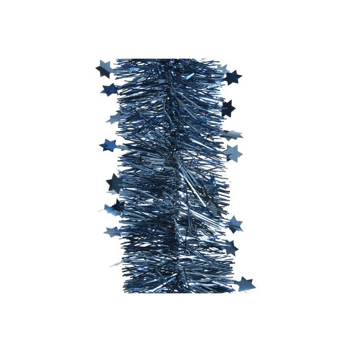 Guirlande lametta étoiles bleu nuit