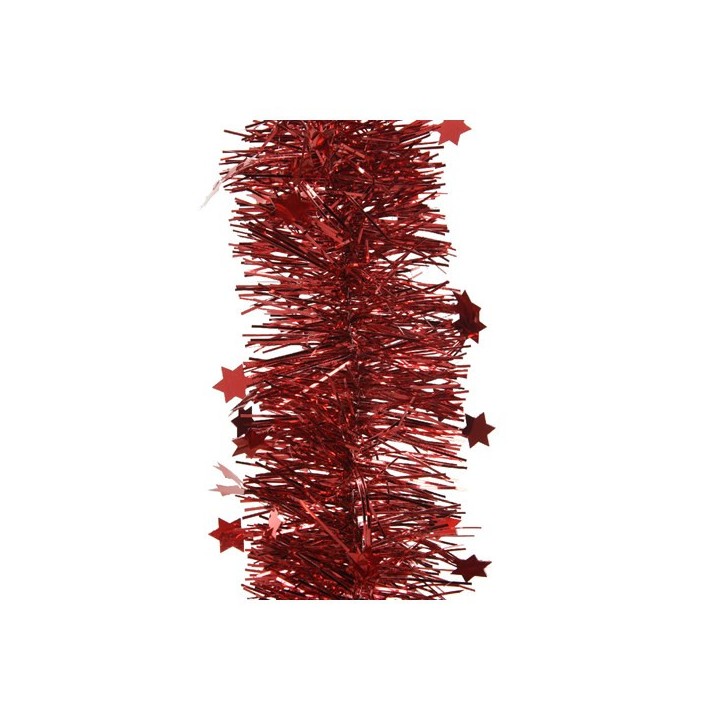 Guirlande lametta étoiles rouge