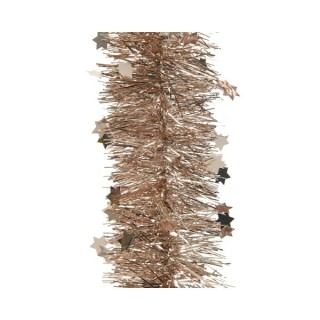 Guirlande lametta étoiles terracotta doux