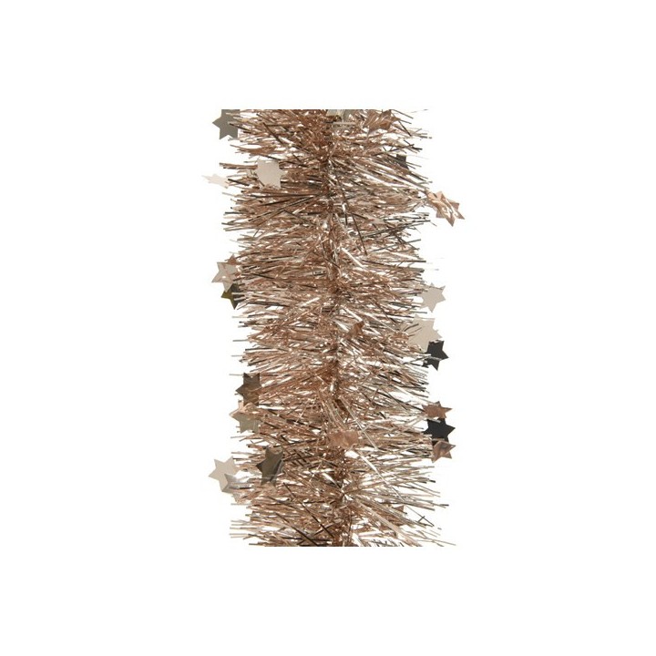 Guirlande lametta étoiles terracotta doux