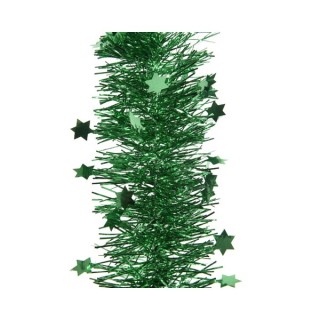 Guirlande lametta étoiles vert houx