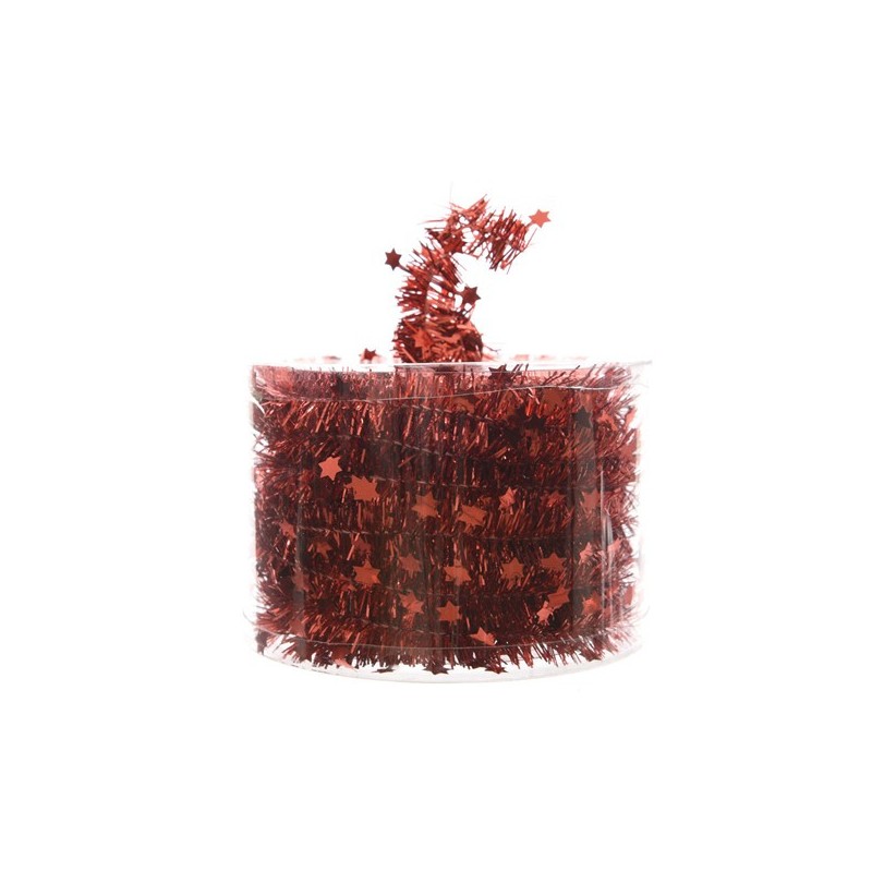 Guirlande De Noël En Lametta Rouge - Lot De 10 X 2 Mètres - Pour Escalier, Cheminée, Décoration Intérieure Et Extérieure - Réutilisable Et Très Brillante
