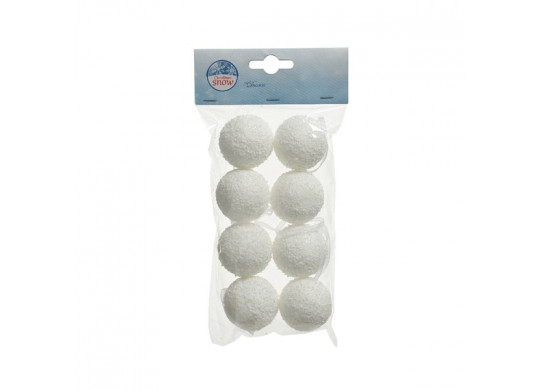 8 boules de neige 4cms