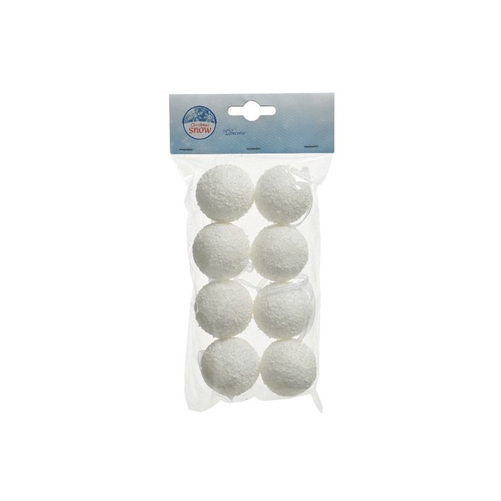 8 boules de neige 4cms