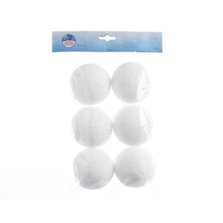6 boules de neige 8cms - Articles de Noël