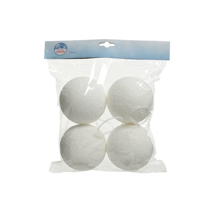 4 boules de neige 10cms