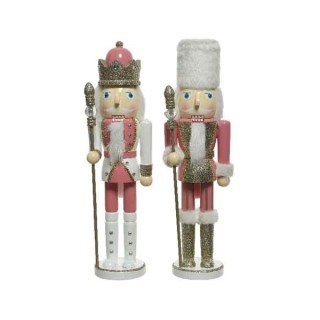 Casse noisette rose/blanc/or 38cms