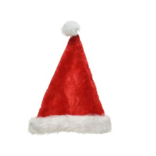 Bonnet de Père Noël velours rouge