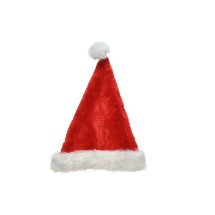 Bonnet de Père Noël velours rouge