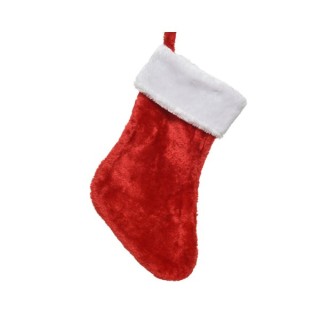 Chaussette de Noël velours rouge