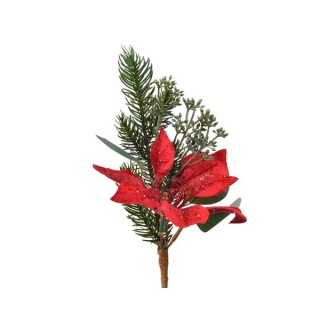 Pic décoratif poinsettia rouge