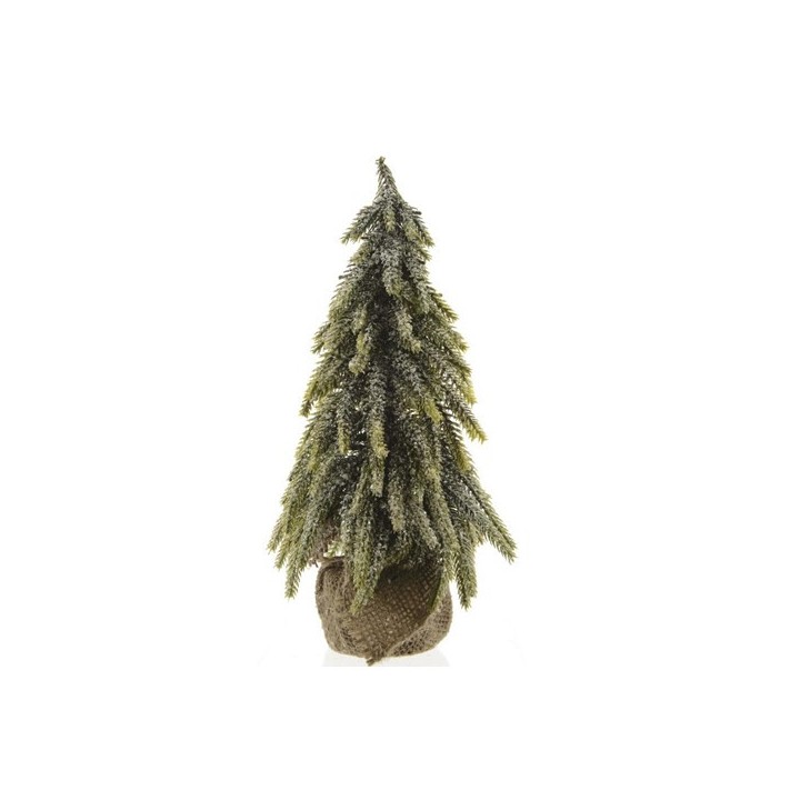 Mini sapin dans sac jute