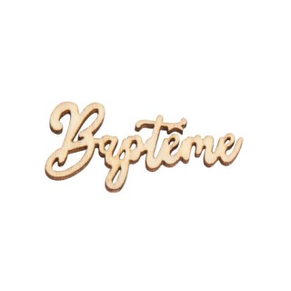 Déco Baptême bois 5cms