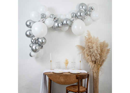 Arche de ballons en kit - Argent - MODERN CONFETTI