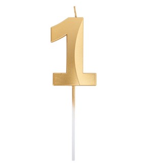 Bougie graphique or chiffre 1