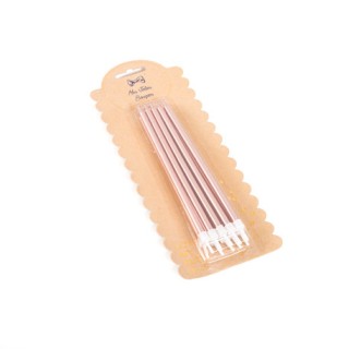 10Bougies géantes rose gold avec bobèches 15cm