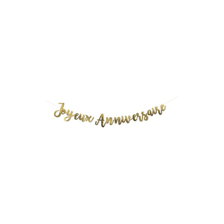Guirlande Joyeux anniversaire or