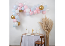 Kit arche ballon gender reveal bleu/rose 58pcs