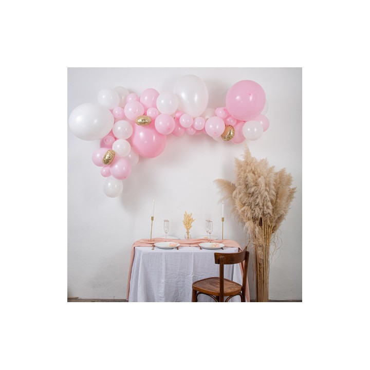 Kit arche ballon rose 57pcs