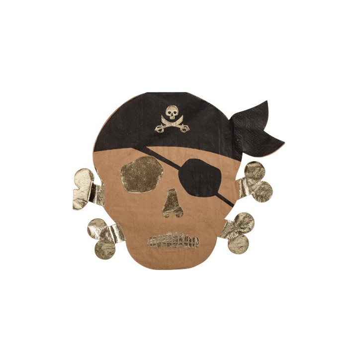 16 Serviettes pirate