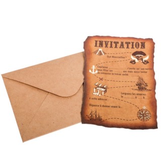 8 Invitations pirate