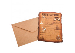 8 Invitations pirate