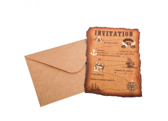 8 Invitations pirate