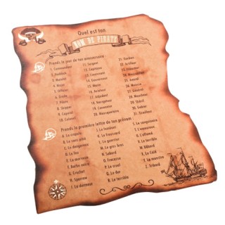 Carte de jeu nom pirate