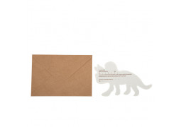 4 Invitations dinosaure