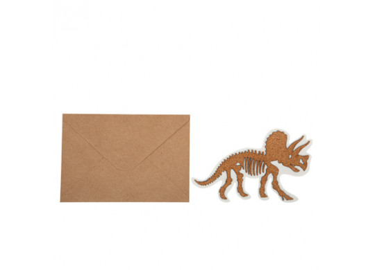 4 Invitations dinosaure