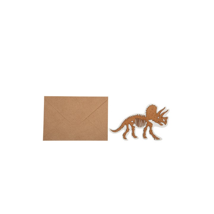 4 Invitations dinosaure