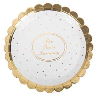 8 Assiettes mon premier anniversaire