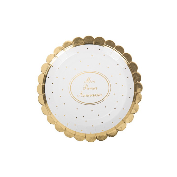 8 Assiettes mon premier anniversaire