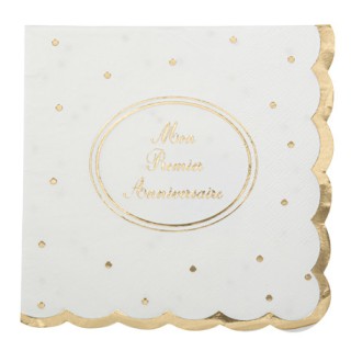 16 Serviettes mon premier anniversaire