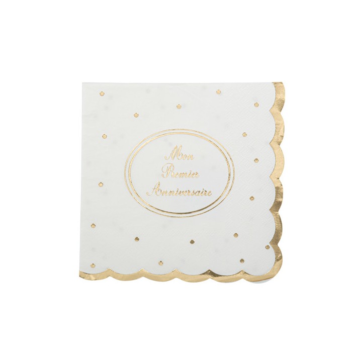 16 Serviettes mon premier anniversaire